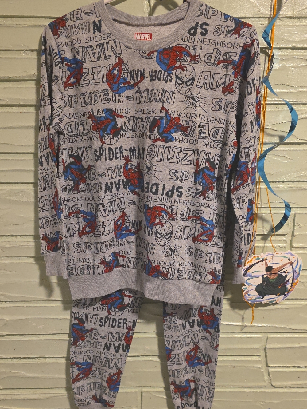 Marvel Kids Grey, Red & Blue Spider-Man Pajama Set